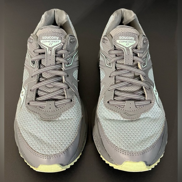 Saucony Cohesion 11 Gray & Mint Running Shoes, Women’s 7.5 - Picture 3 of 8